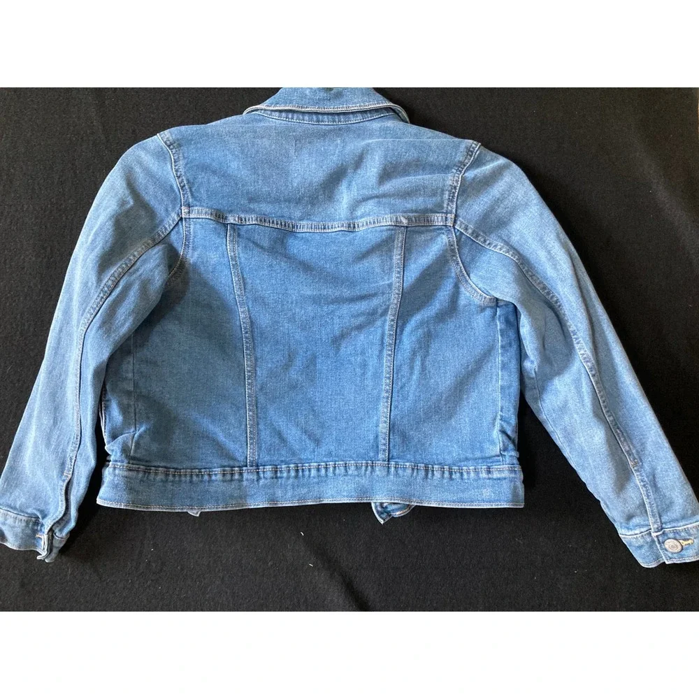Old Navy Kids Blue Denim Trucker Jean Jacket Size L 10-12 Medium Wash Coat